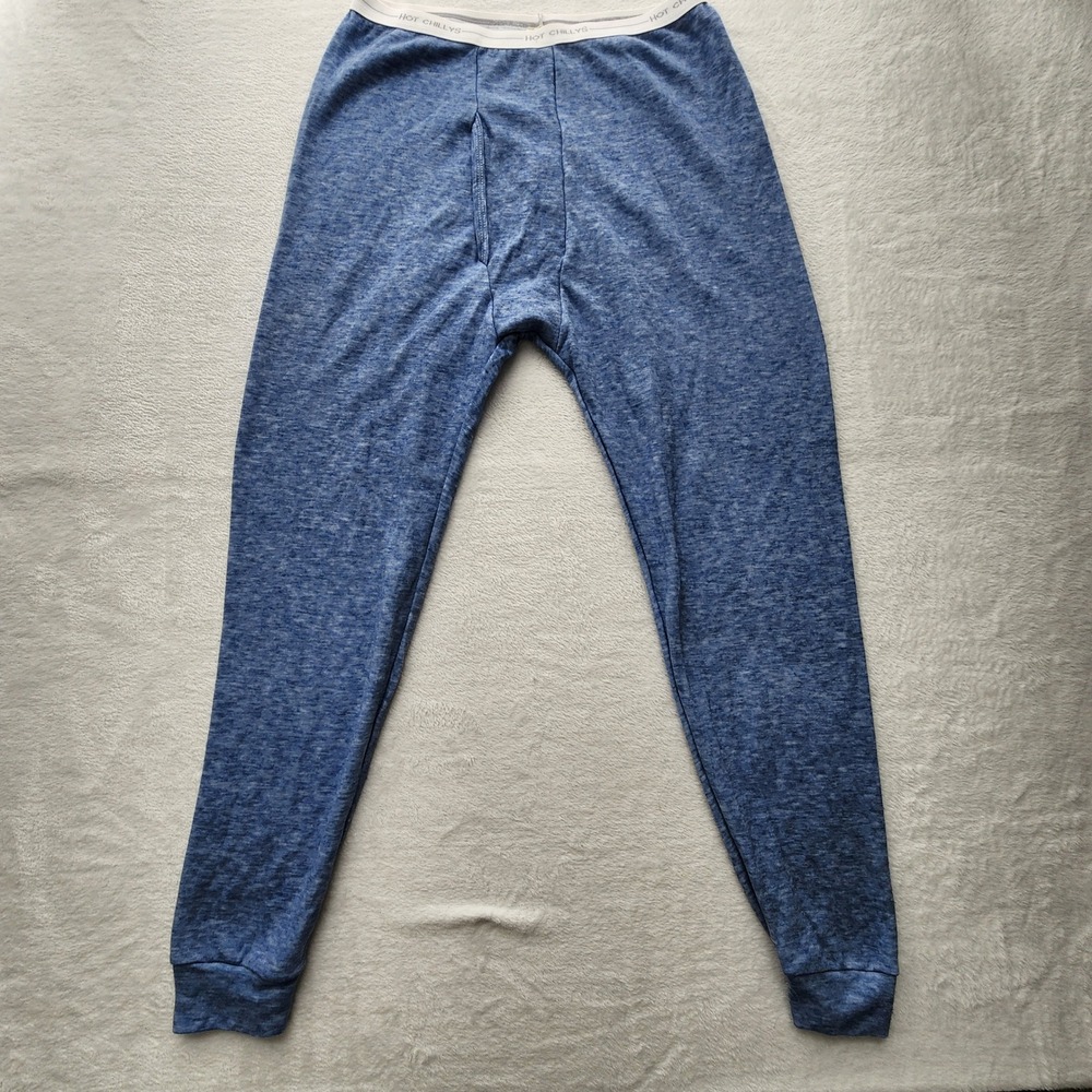 Hot Chillys Power Wool Thermal Pants Mens XL Blue Base Layer Made In‎ Canada